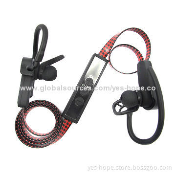 Fashionable Wireless Stereo Bluetooth Earphones with Flat Cable